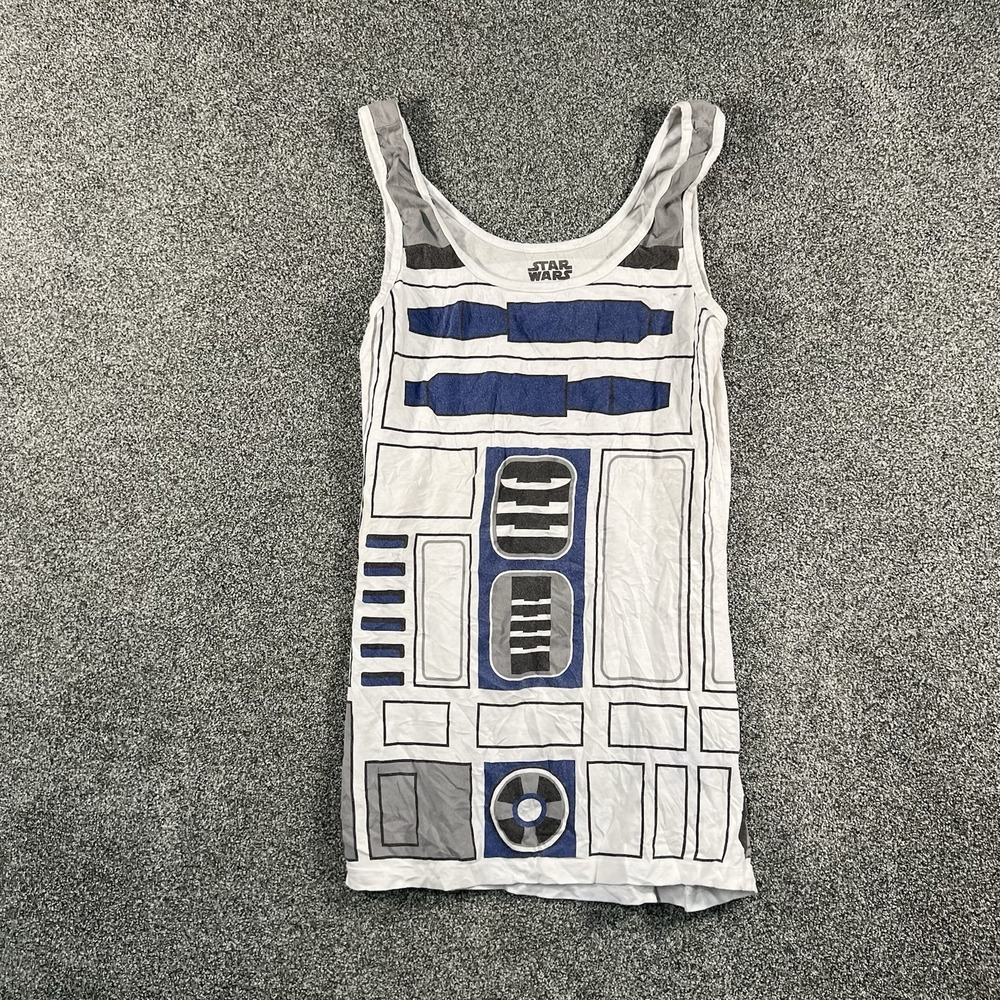 Star Wars R2-D2 Womens 2XL Tank Top Costume Graphic Shirt Mighty Fine Lucasfilm